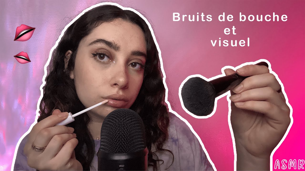 🌙 ASMR FRANÇAIS : BRUITS DE BOUCHE INTENSE  ET VISUEL 👄 (proche du micro) #asmr #asmrfr