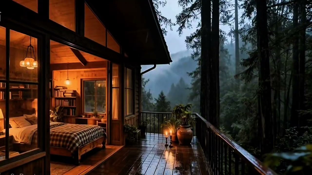 Putar Sekali, Tidur Sampai Pagi | Hujan Kabin Kayu 3 Jam