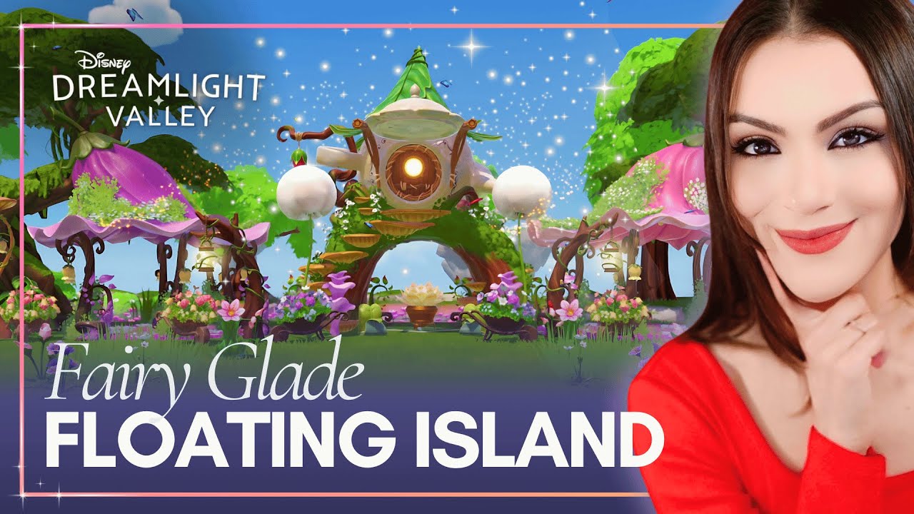 I Built a Fairy Glade Floating Island! 🧚‍♀️🌷 | Disney Dreamlight Valley Speed Build + Tour