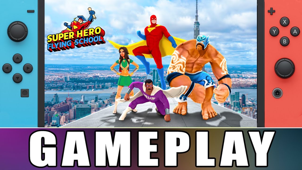Super Hero Flying School - Nintendo Switch Gameplay