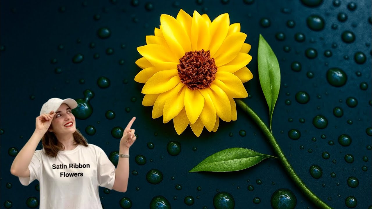 DIY Satin Ribbon Sunflower | Step-by-Step Handmade Flower Tutorial