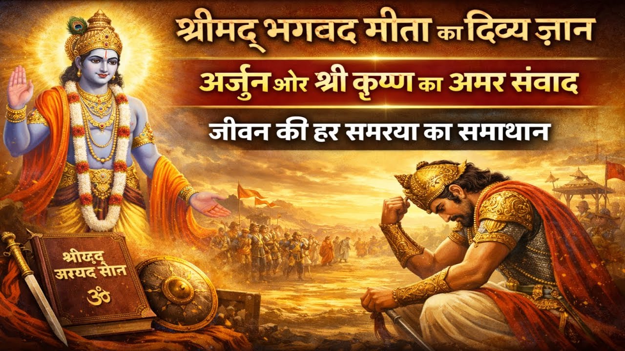 श्रीमद् भगवत गीता का दिव्य ज्ञान | अर्जुन और श्री कृष्ण का अमर संवाद | जीवन की हर समस्या का समाधान
