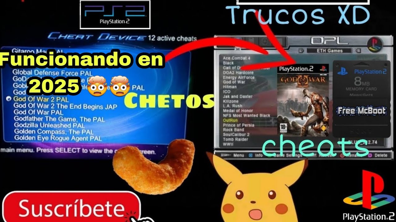 Chetos, Trucos para PS2 con OPL [Funcionando en 2025 🤯🤯]