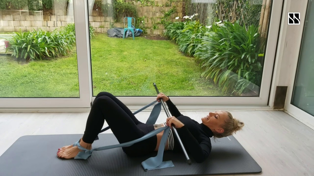 PILATES CON BARRA Y CINTAS ELÁSTICAS- ABDOMEN - BRAZO - GLÚTEO