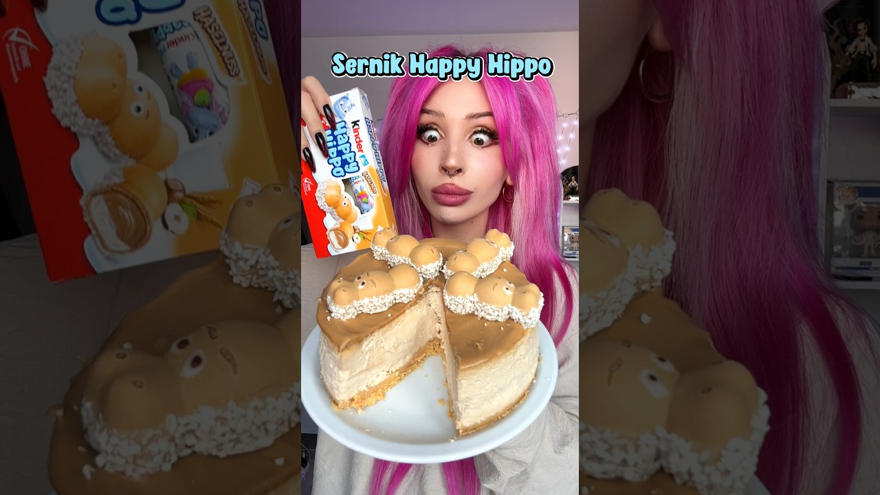 Sernik Kinder HAPPY HIPPO! 😍❤️🦛 #sernik #przepisy #happyhippo #kinderki #kinderbueno #kinderjoy