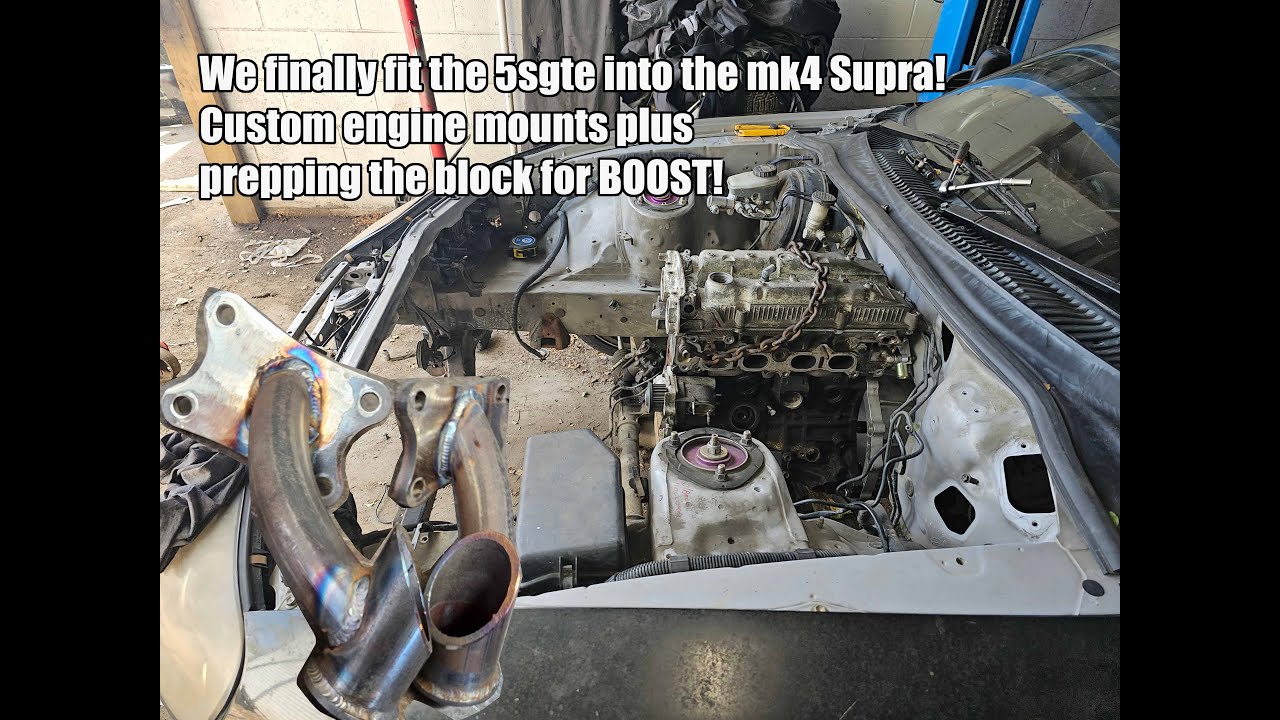 Mounting the 5sgte Beams motor into our jza80 mk4 Supra