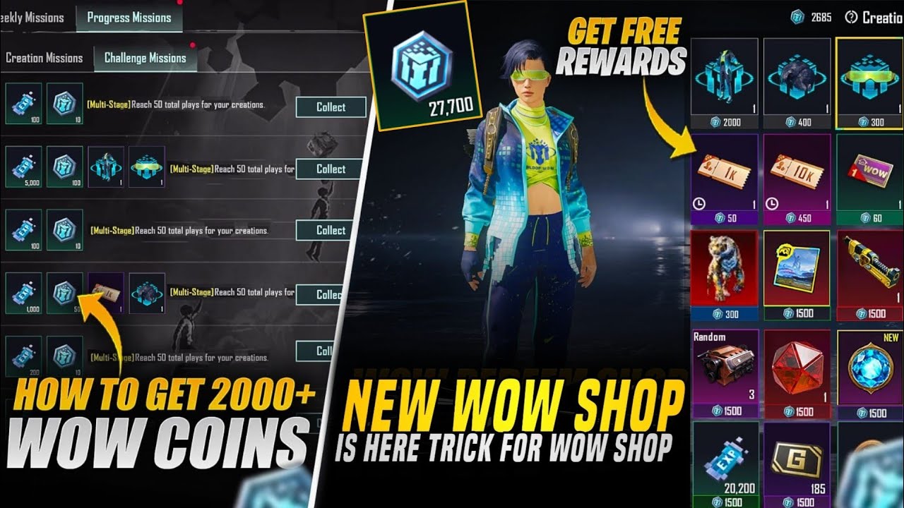 Trick To Get Wow Shop Free Rewards | Free Permanent Set & 10k Vouchers | Wow Shop Is Here | PUBGM