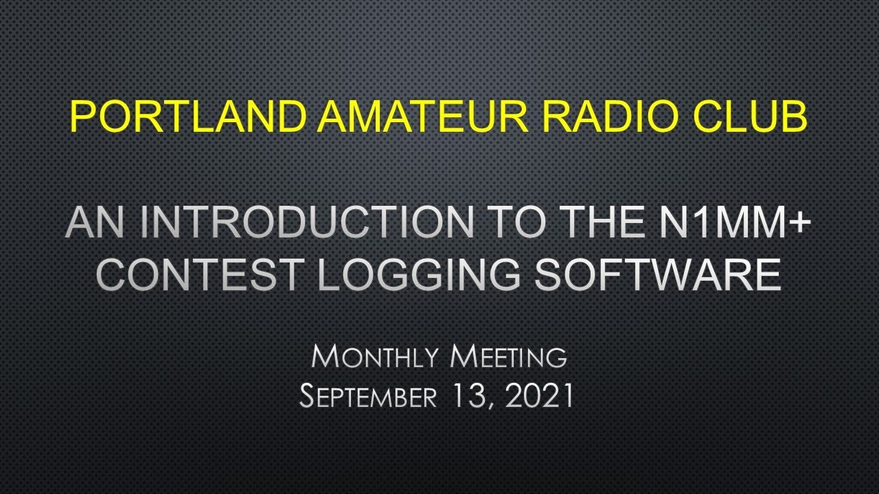 N1MM+ Logging Software Introduction