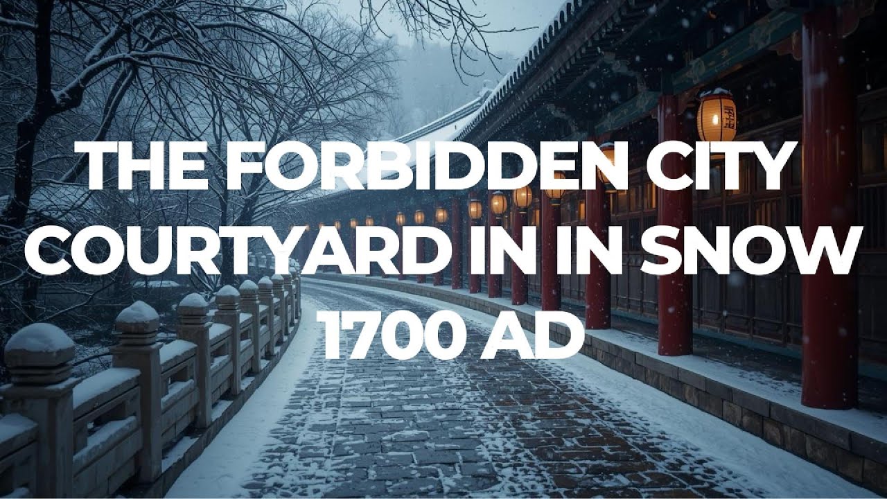THE FORBIDDEN CITY COURTYARD IN SNOW 1700AD