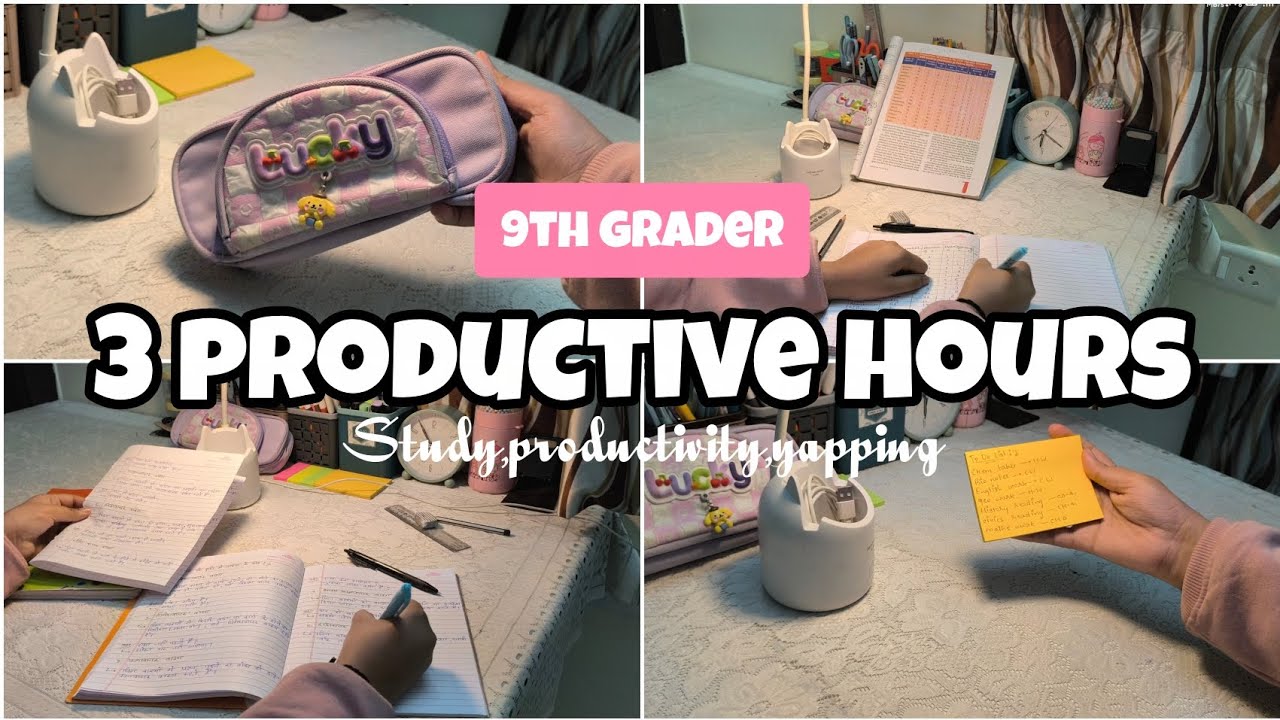 🌷3 Productive Hours🌟As a 9th grader📚notes making🌷
