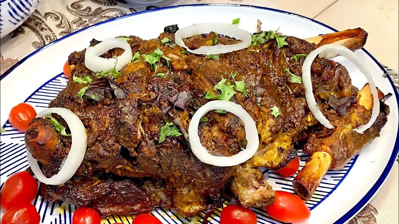ROASTED GOAT LEG Recipe | Oven Roasted Raan | #shorts