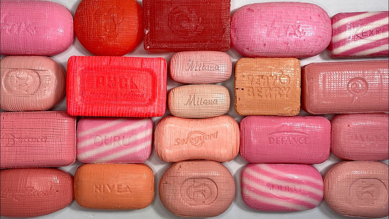Pink SOAP CUBES! Soap Cutting ASMR. Relaxing Sounds (no talking). Satisfying ASMR Video. Мыло асмр.