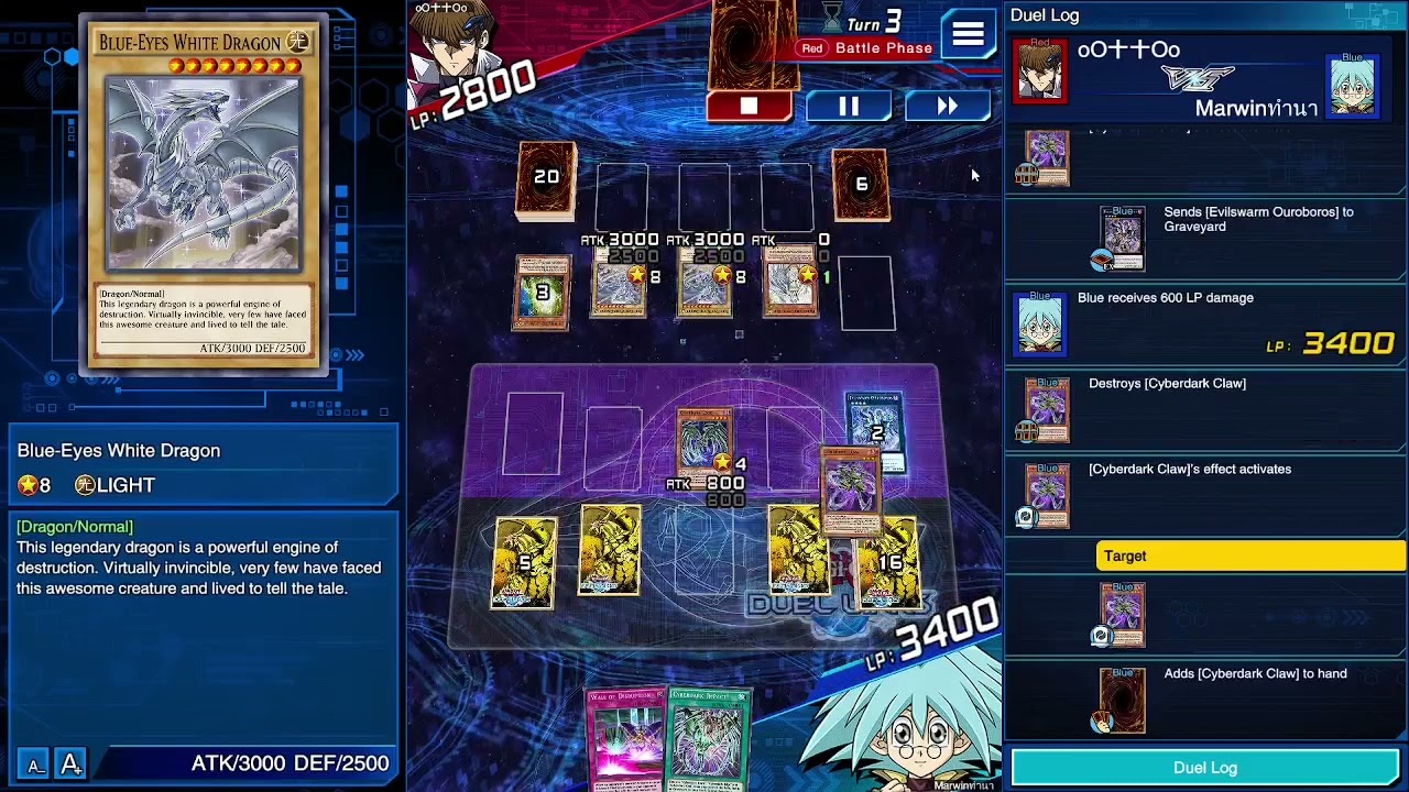 Cyberdark VS Blue-Eyes White Dragon