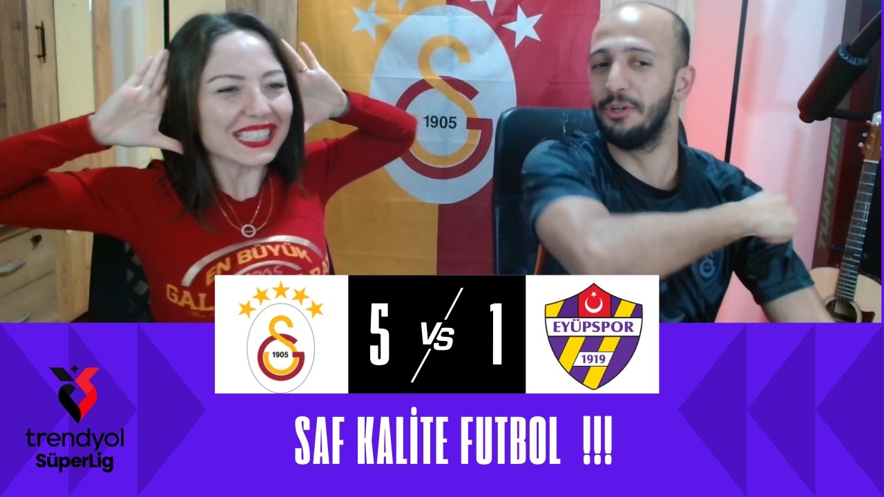 GALATASARAY  5 -1 EYÜPSPOR MAÇ TEPKİ VİDEOSU🔥 KRALDAN HAT-TRICK SHOW !