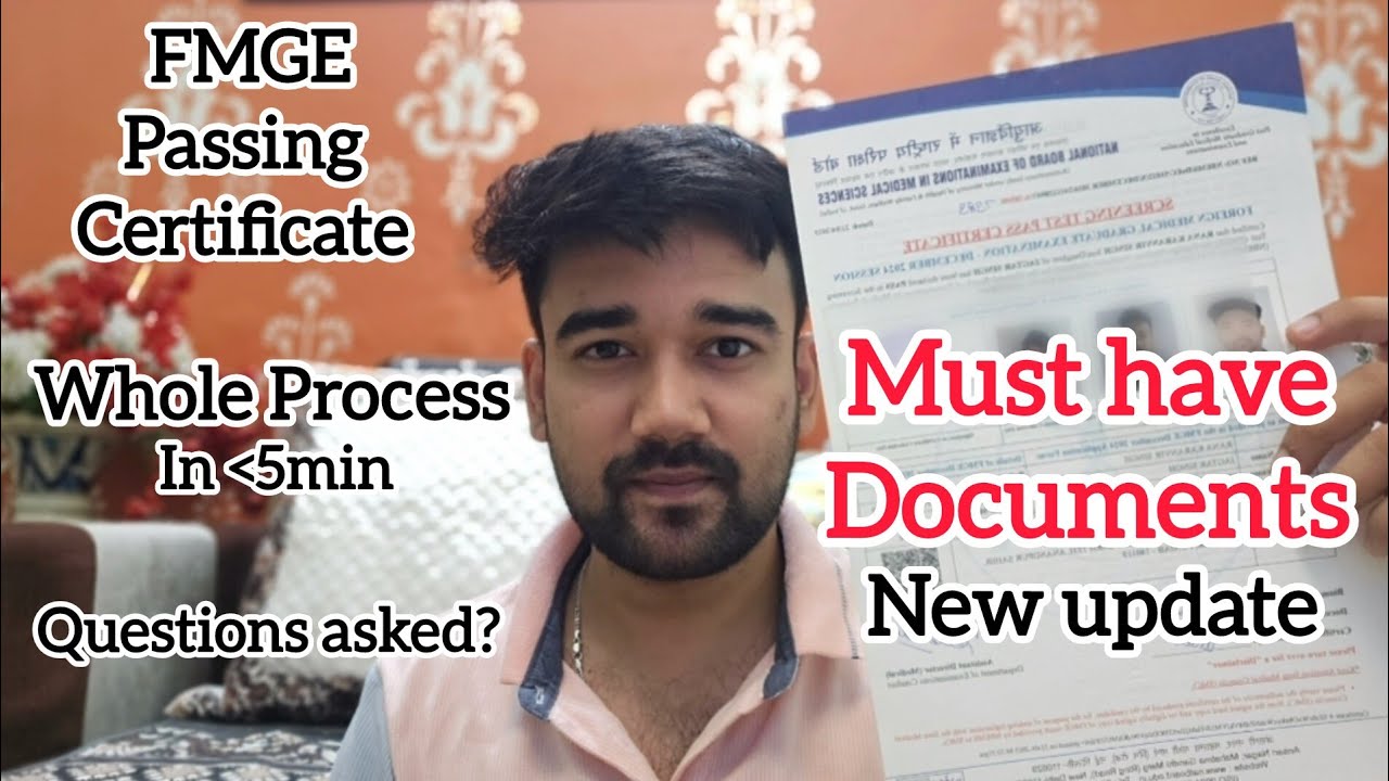 Collect Your FMGE Passing Certificate 2025| New Update| Documents Required|#fmge2025 @Dr.Karanvir