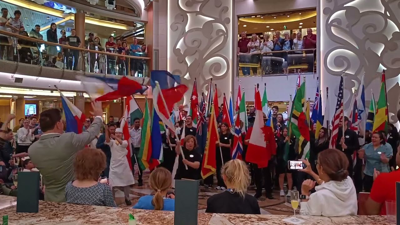 Flag Parade #Brillianceoftheseas #royalcaribbean