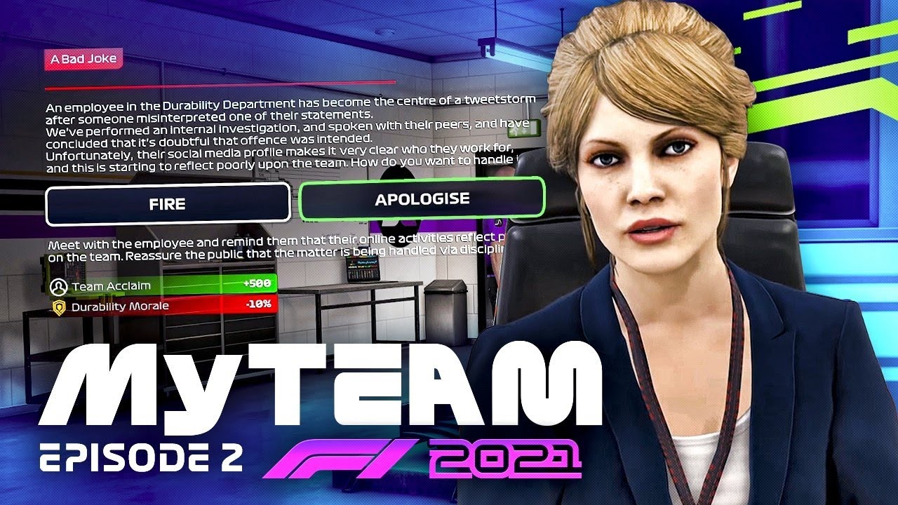 F1 2021 МОЯ КОМАНДА РЕЖИМ КАРЬЕРЫ ЧАСТЬ 2 - Я УВОЛИЛ СОТРУДНИКА