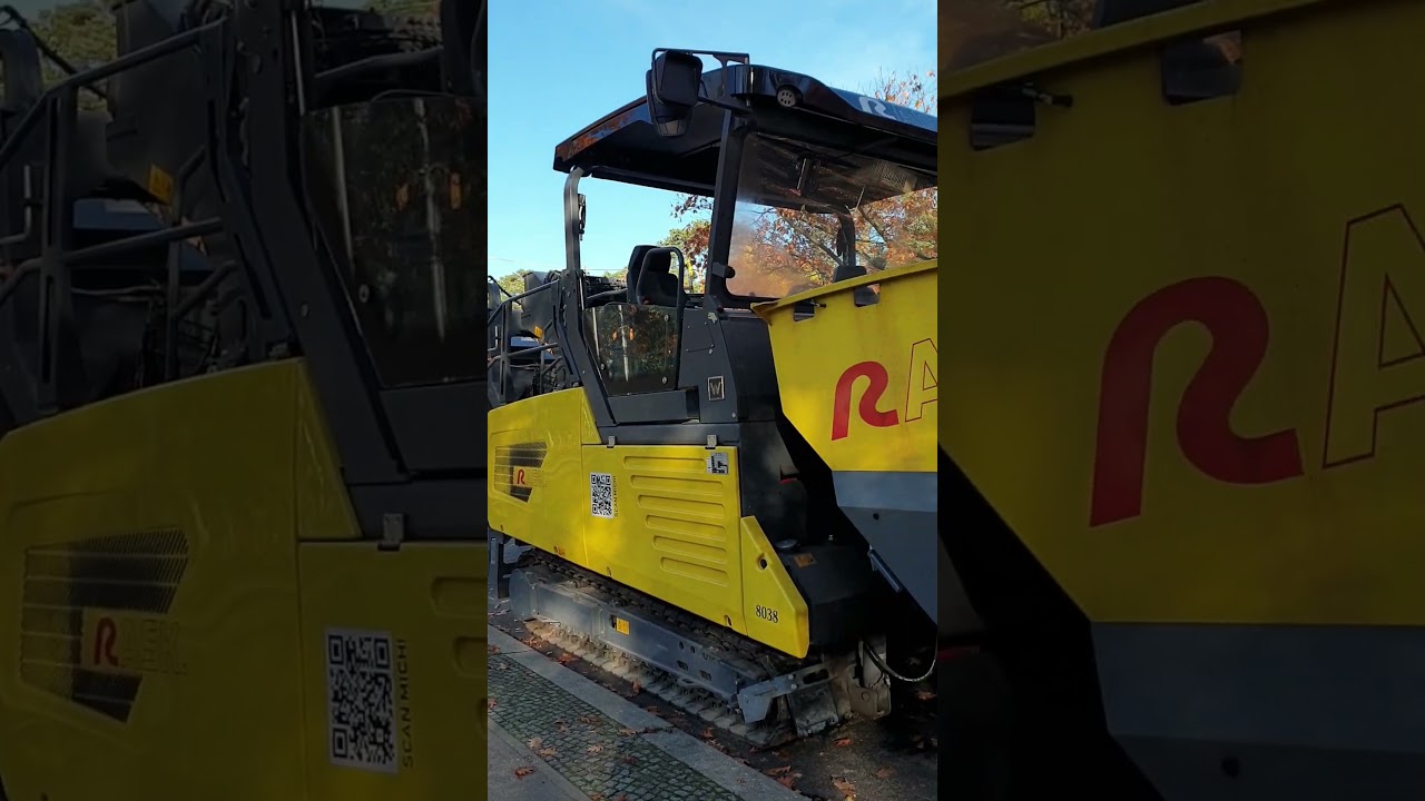 Eine Maschine für den Straßenbau.