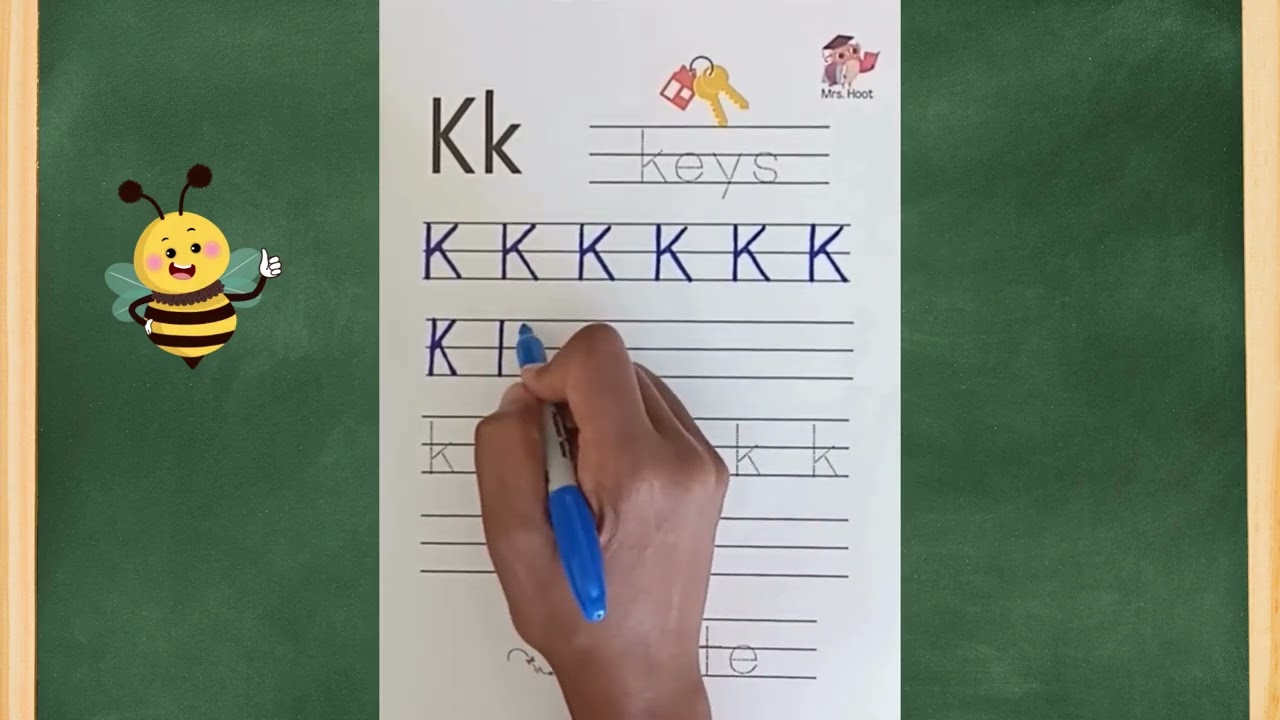 Letter K Tracing ✏️ Learn Uppercase & Lowercase K | Handwriting Practice for Kids
