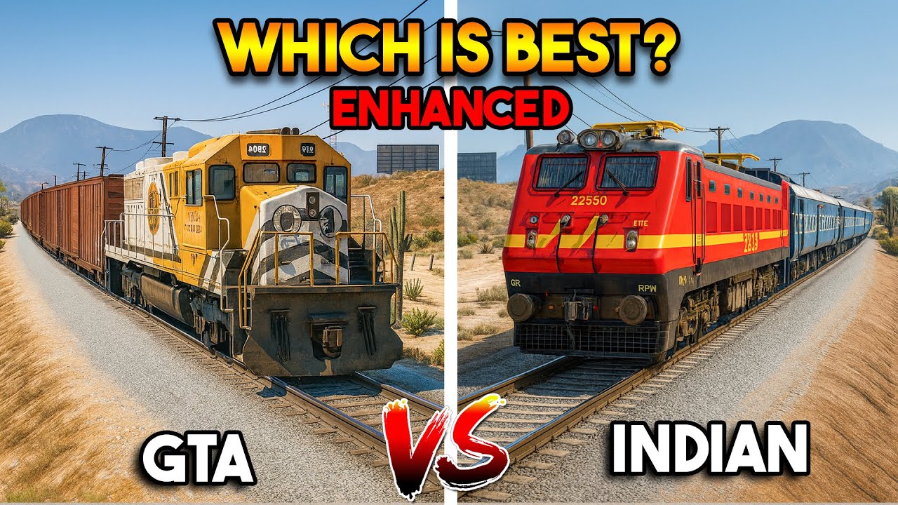 GTA 5 : TRAIN VS INDIAN TRAIN (WHICH IS BEST?)