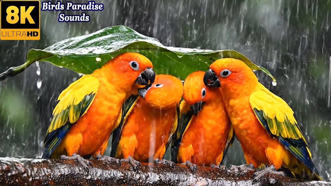 Top 100 of the World's Most Mysterious Bird Species 🕊️ with the Best Rain Songs Ever Heard | ASMR 4K