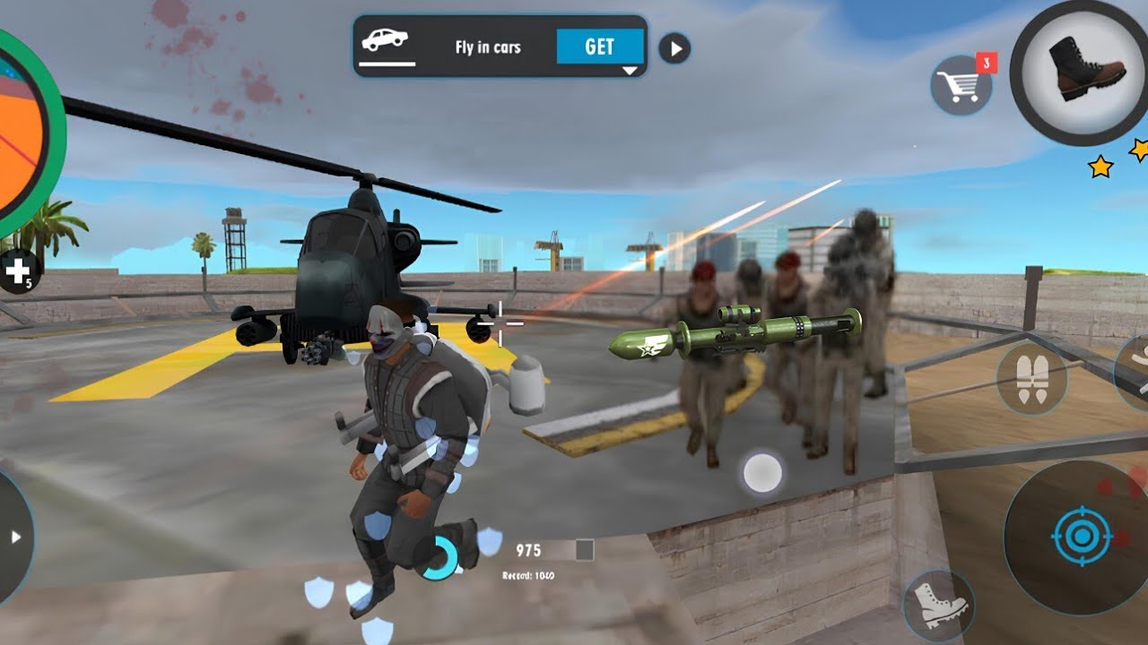 Real Gangster Crime de helikopter aldım rope hero gibi oyun