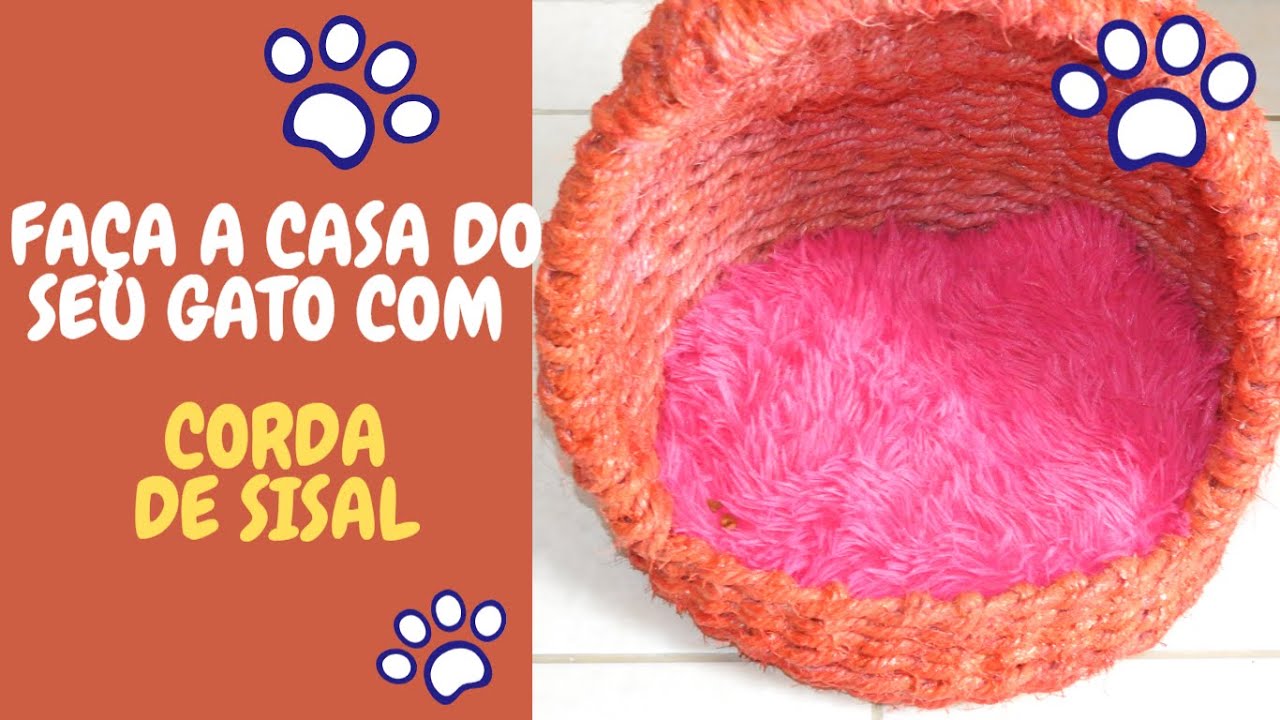 Faça a casa do seu gato com corda de sisal  | Faça Você mesmo-DIY