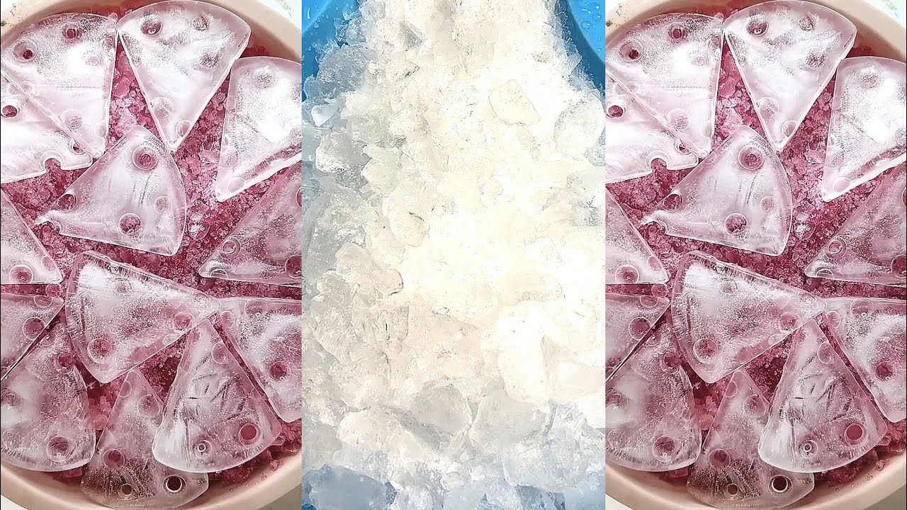 ASMR HARD ICE EATING / THIN ICE / CLEAR ICE 