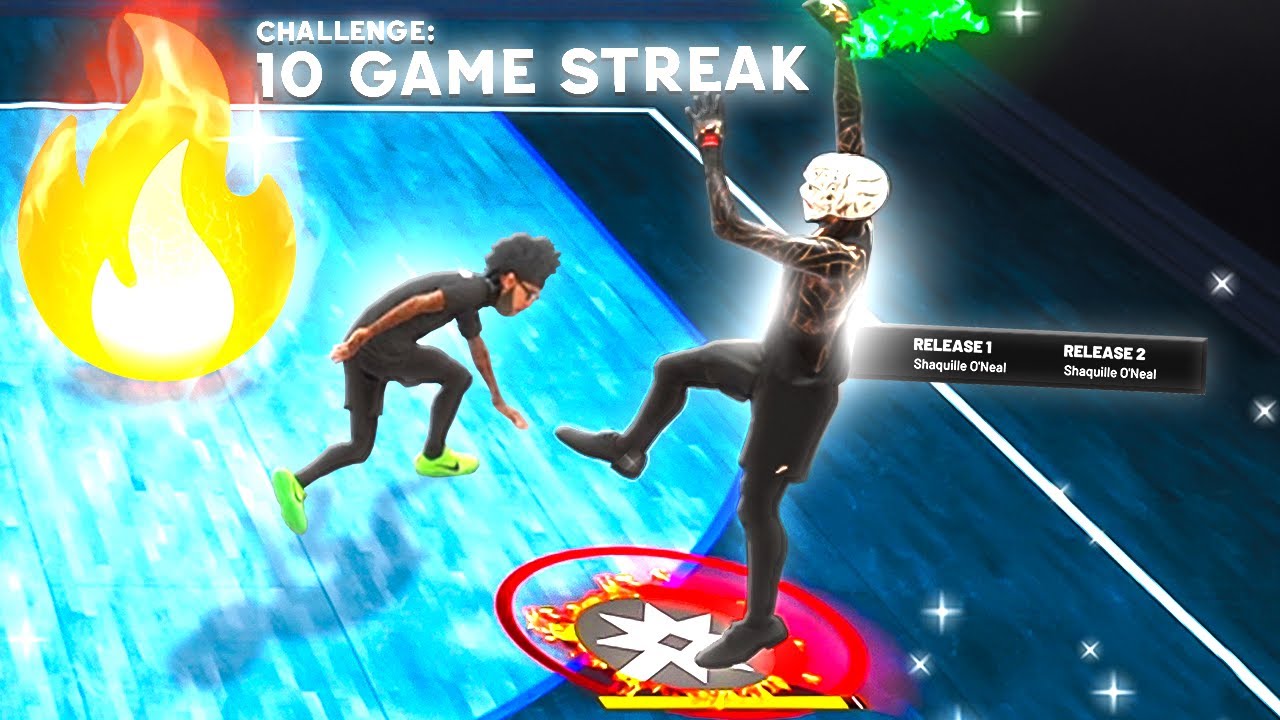 This CHALLENGE I have to go on a 10 GAME STREAK while using SHAQ's jumpshot in the 1v1 STAGE..