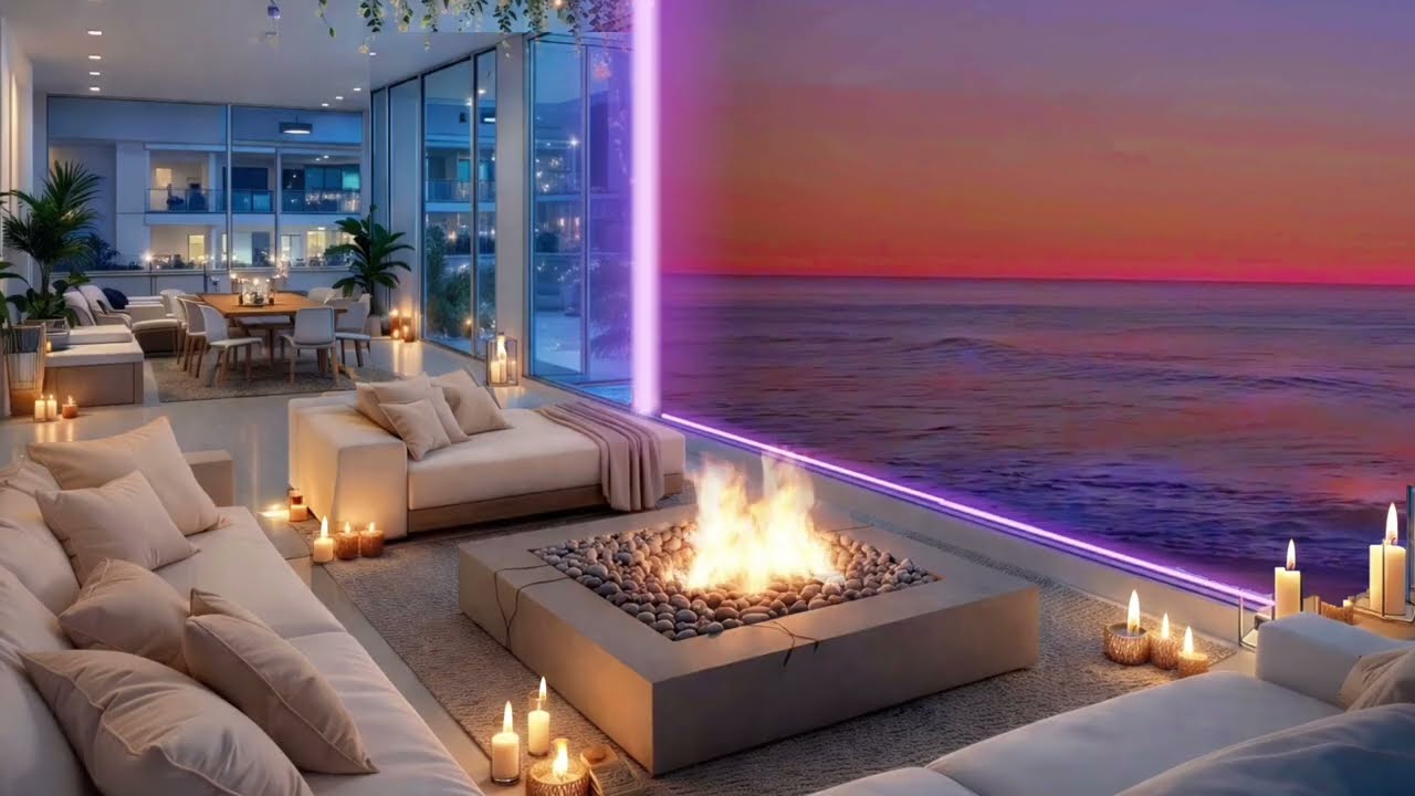 Seaside Sunset Sanctuary , A Soulful Journey of Love & Peace in  Cozy Cabin & Fireplace Ambience