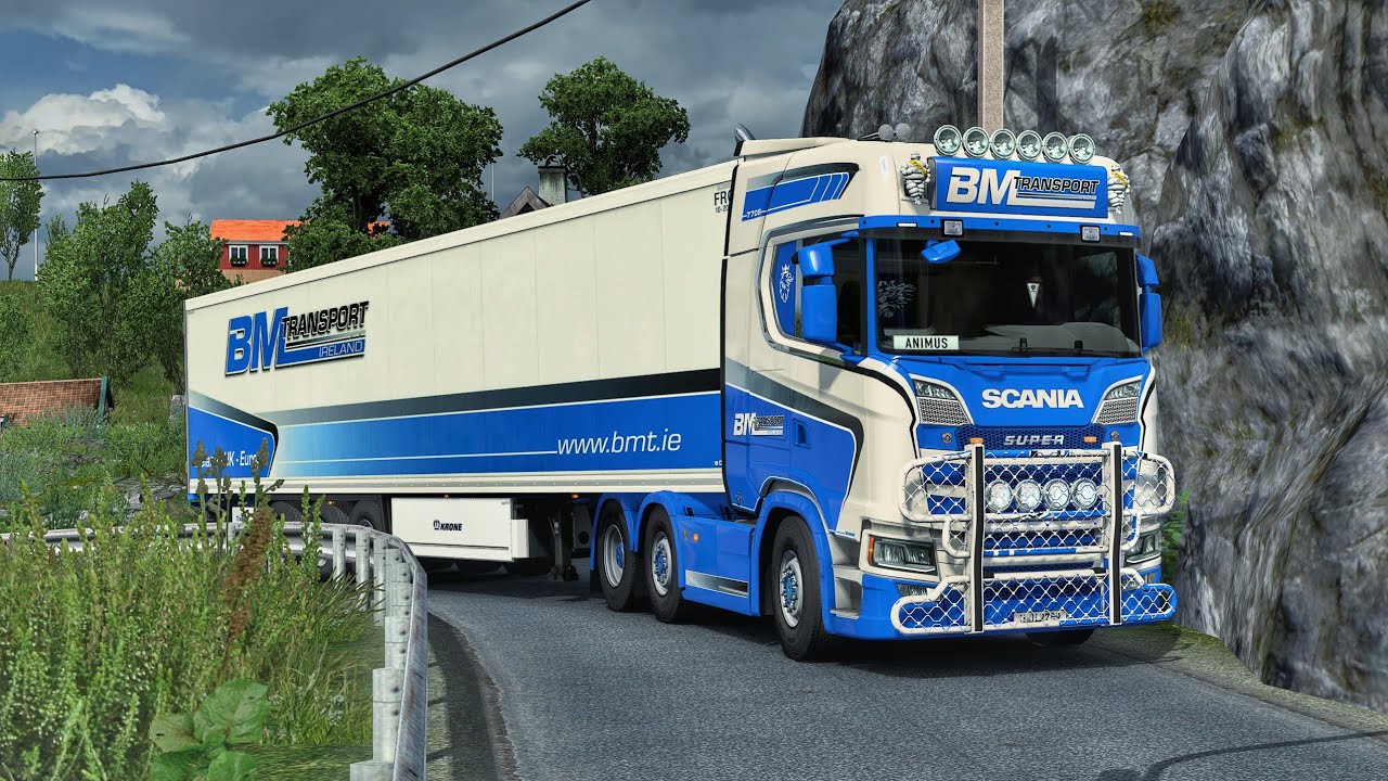 Beautiful Scenic Drive Through Norway | Kristiansund - Andalsnes | Scania Super 490 | #ets2 1.49 |