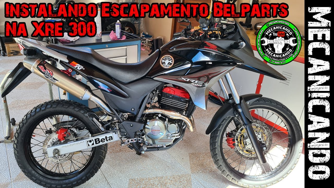 COMO INSTALAR ESCAPAMENTO NA XRE 300 PASSO A PASSO - BELPARTS FULL🔧🔩 MECANICANDO