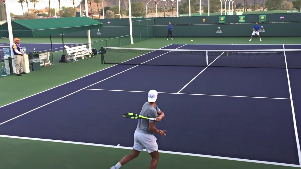 Rafael Nadal & Fernando Verdasco | IW Practice 3.12.16