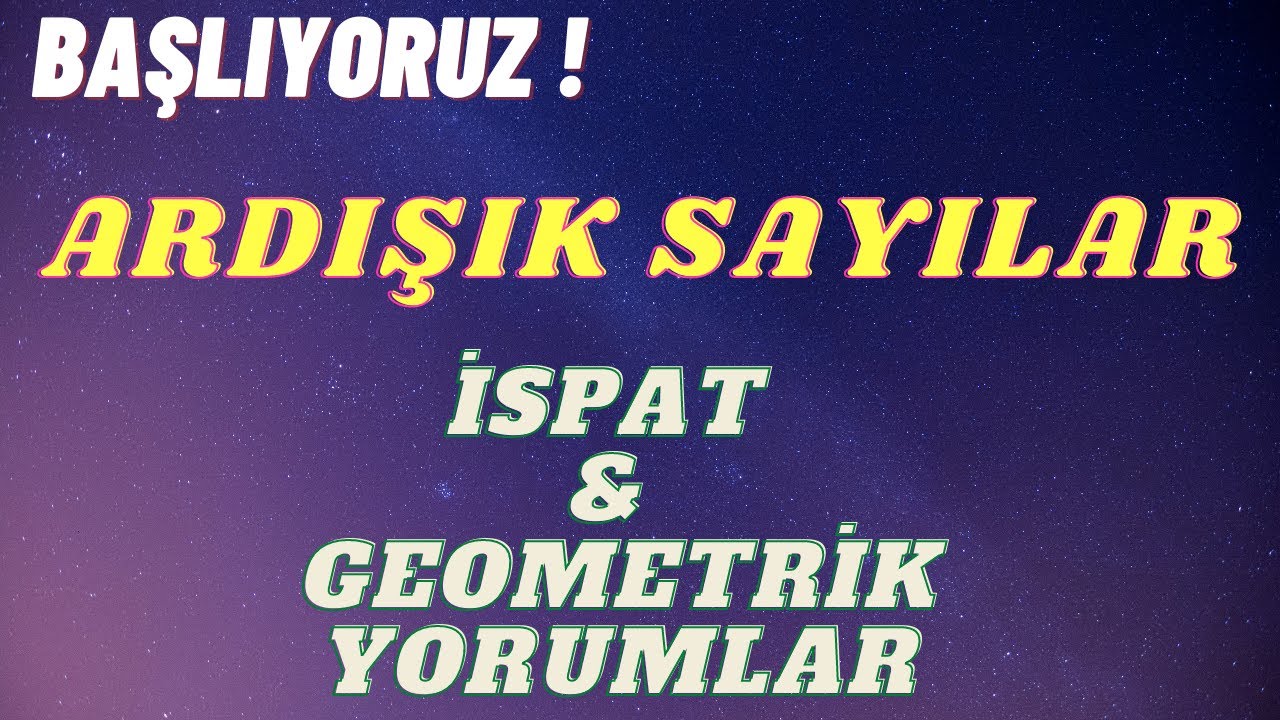 Ardışık Sayılar - İspat ve Geometrik Yorumlar #tyt #matematik