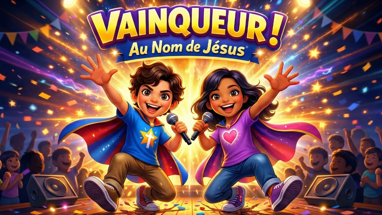 JE SUIS UN VAINQUEUR ! (Au Nom de J&eacute;sus) 🌟 Chanson Chr&eacute;tienne pour Enfants