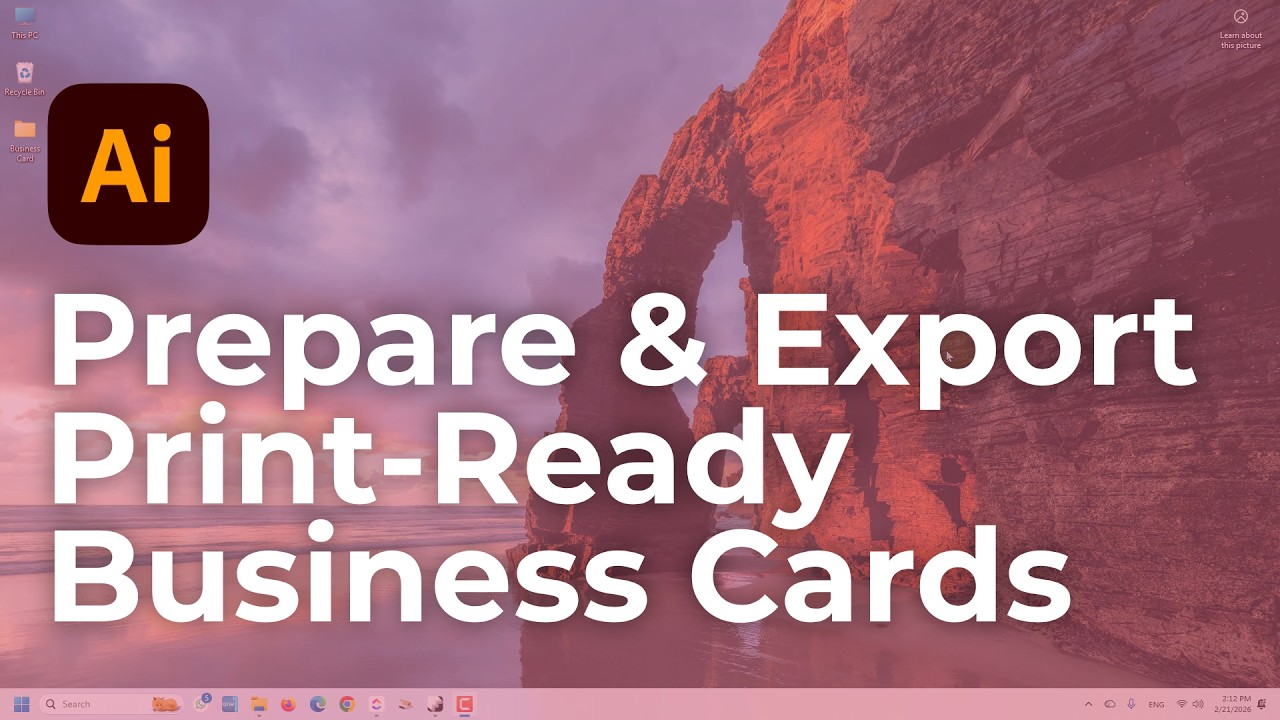 How to export a business card for print in Adobe Illustrator?