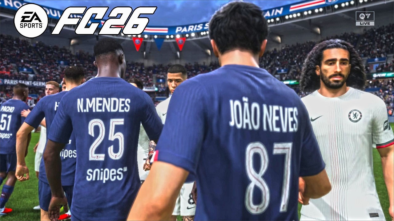 FC 26 PSG vs Chelsea UEFA Champions League gameplay