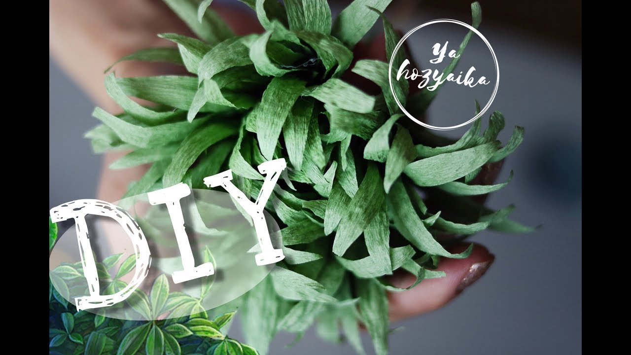 Зелень 🌿 из гофрированной бумаги для букетов из конфет. DIY💡. Подходит для любых букетов👌🏻👍🏻