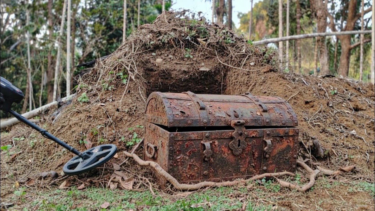 You Can't Believe 😱 What We Found 🔥In a Ancient Mystery Treasure chest #treasurehunt #metaldetecting