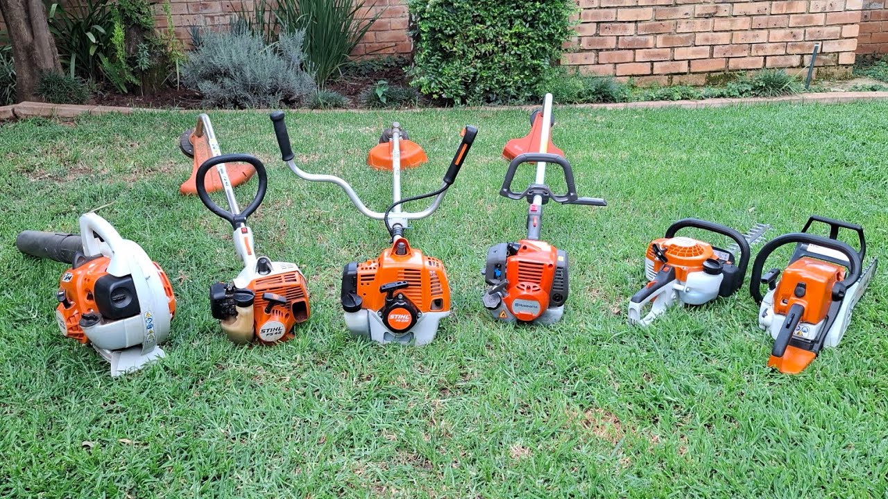 MASSIVE STIHL SOUND OFF!!! leafblower vs string trimmer vs brushcutter vs hedge trimmer vs chainsaw.