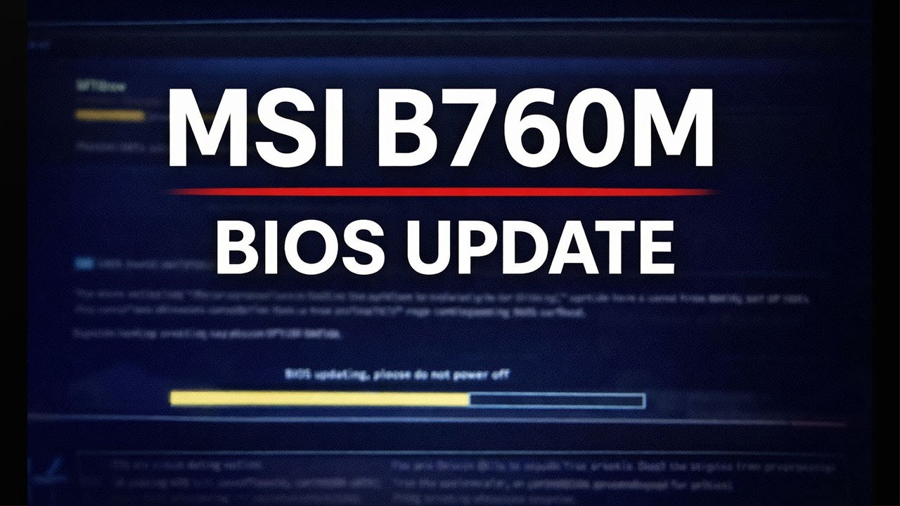 MSI B760M BIOS Update (Safe Method)