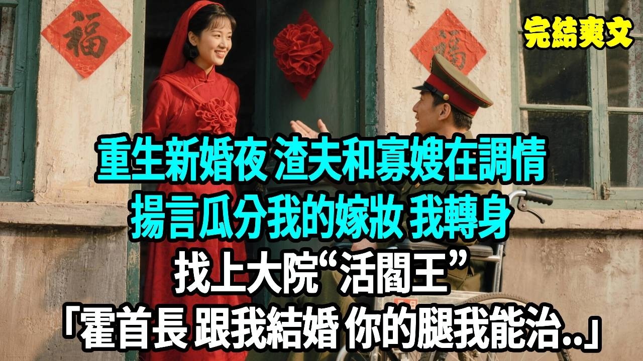 重生新婚夜 渣夫和寡嫂在調情，揚言瓜分我的嫁妝 我轉身找上大院“活閻王”：霍首長 跟我結婚 你的腿我能治..#爽文#重生#原創