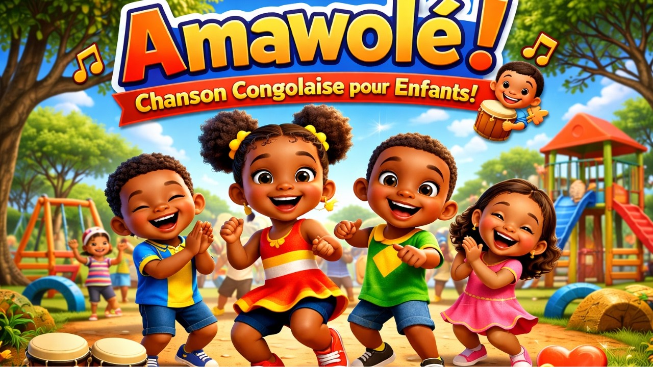 Amawolé 🙌 Chanson Chrétienne Enfants | Danse Africaine Soukous & Joie au Terrain de Jeu