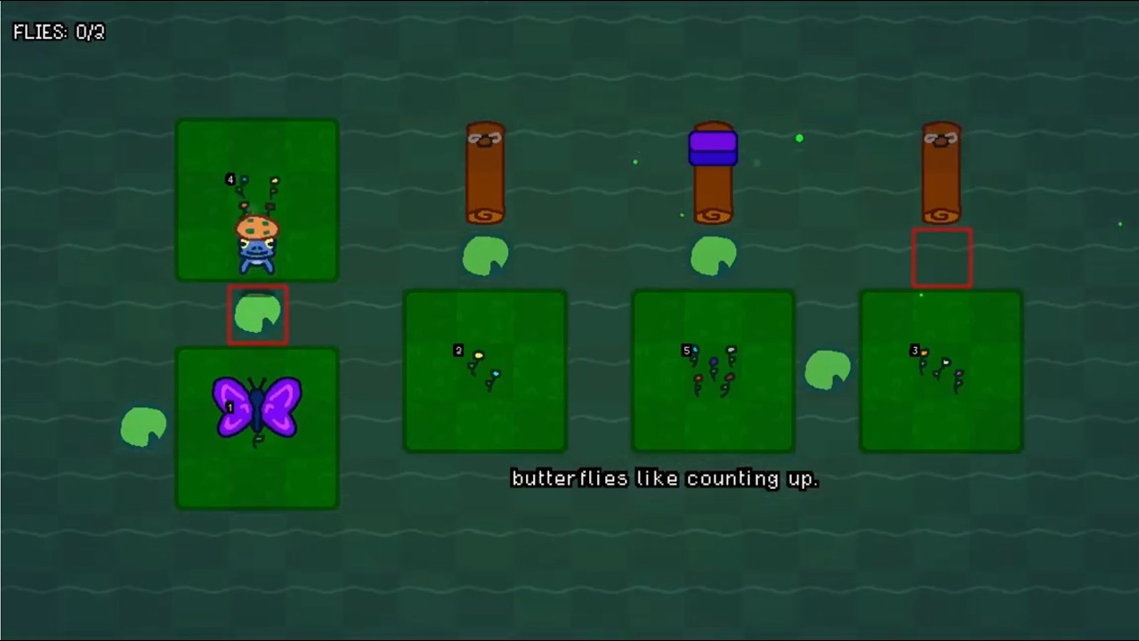 Hopping Out — Help a frog hop and eat all the flies