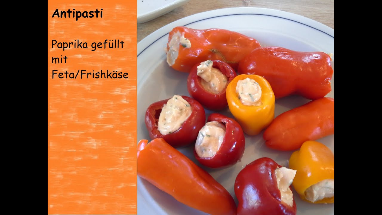 Paprika Antipasti mit Frischkäse |  Rezept | VLOG | Kalte Küche