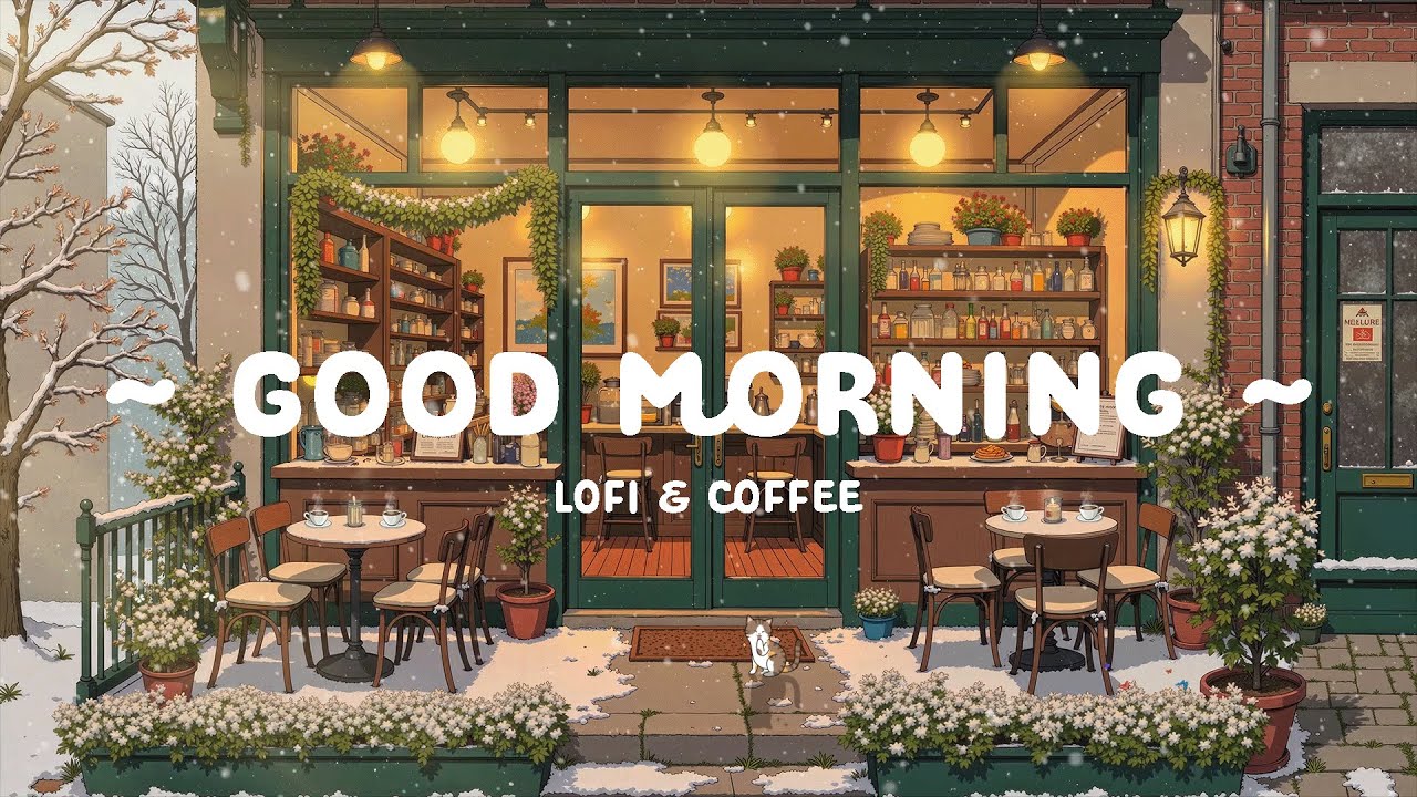 Good Morning Winter Cafe ❄️ Cozy Lofi Coffee for Relax & Stress Relief ☕ Lofi Hip Hop - Chill Hop