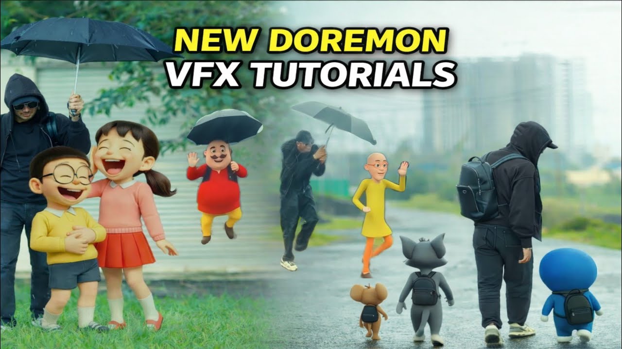 Doraemon & Motu Patlu VFX Video Kaise Banaye | Mobile Se Cartoon VFX Editing Tutorial