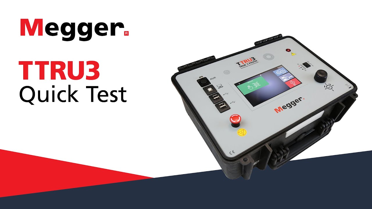 Megger TTRU3: How to Use the Quick Test Mode