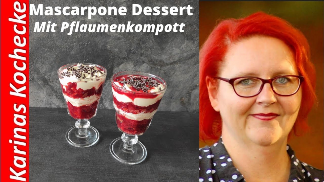 Wahnsinn‼️dieses Dessert im Glas mit Mascarpone Creme und Pflaumenkompott musst du probieren‼️
