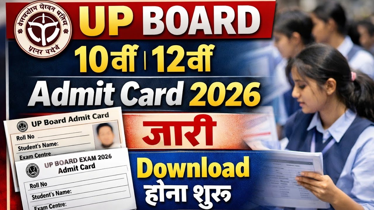 UP Board Matric Inter Admit Card Kab Aayega 2026 | Up Board Highschool Intermediate Admit Card 2026